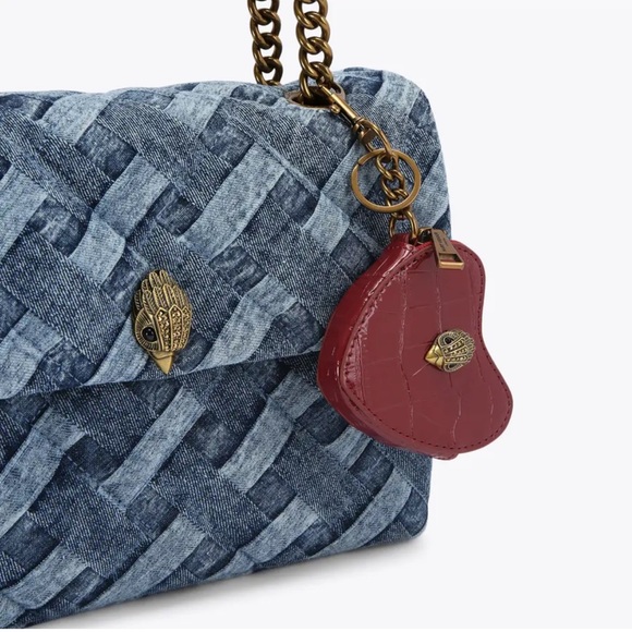 Kurt Geiger Heart Bag Charm Red - Picture 3 of 6